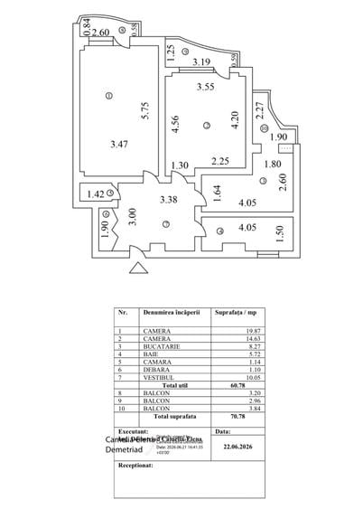 Apartament cu 2 camere decomandat, mobilat în Unirii