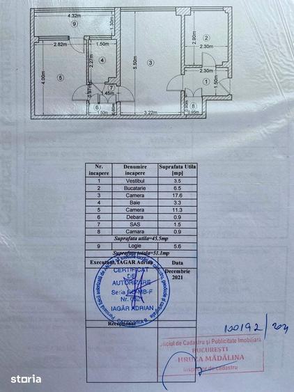 Apartament cu 2 camere semidecomandat în Iancului