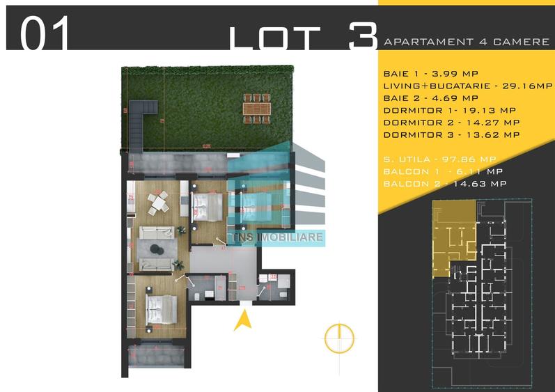 Apartament 4 Camere cu Grădină 77 mp,Exclusivitate și Confort, Pallady - 1