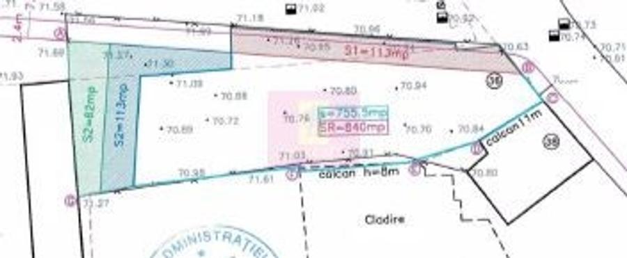 Teren Construcții intravilan de 755 mp, în P-ța Unirii