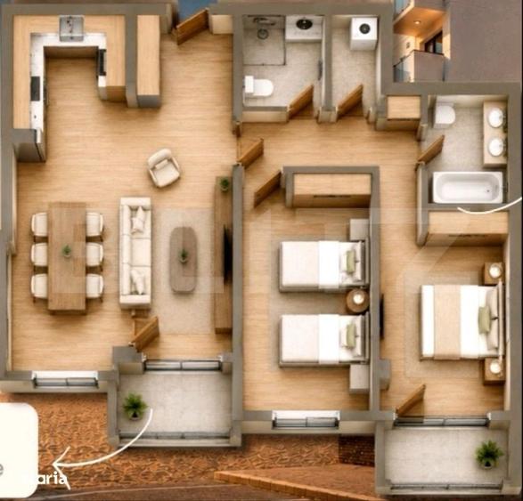 Apartament cu 3 camere în Aradului — fotografia 1