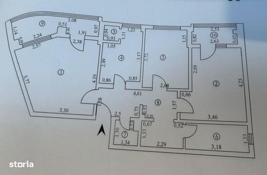Apartament cu 3 camere decomandat în Siderurgiștilor