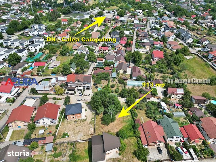 Teren intravilan 913 mp, zona Cristal Pitesti | Deschidere 26m - 9