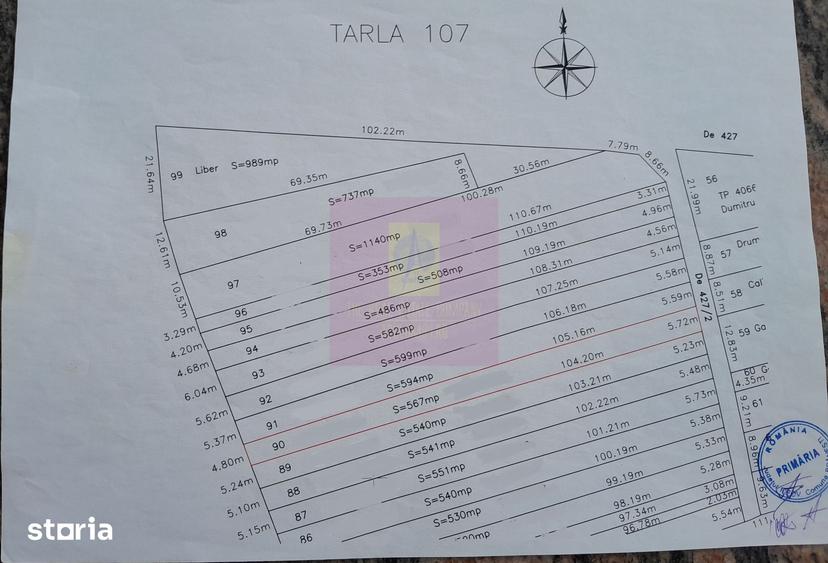 Teren de 567 mp, în Brănești