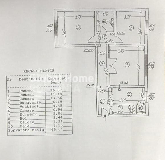 Apartament cu 3 camere decomandat, mobilat în Drumul Taberei