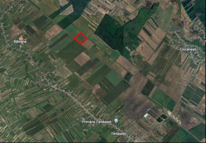 Teren agricol extravilan de 133400 mp, în Tărtășești