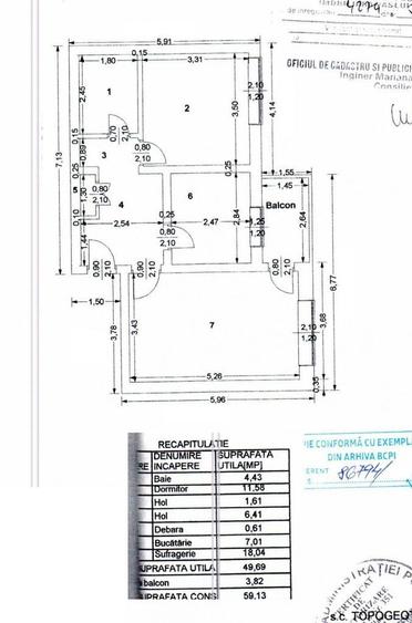 Apartament cu 2 camere decomandat, mobilat în Traian