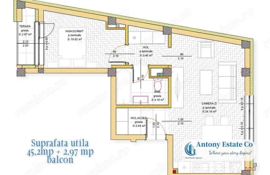 Apartament cu 2 camere în Calea Clujului
