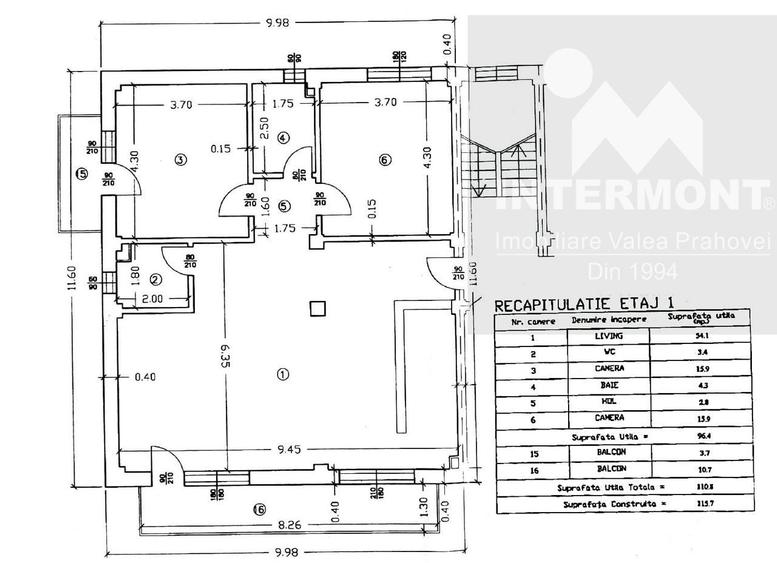 Apartament cu 3 camere în Sud