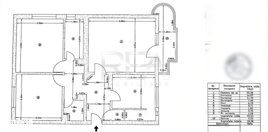 Apartament cu 3 camere decomandat în Unirii