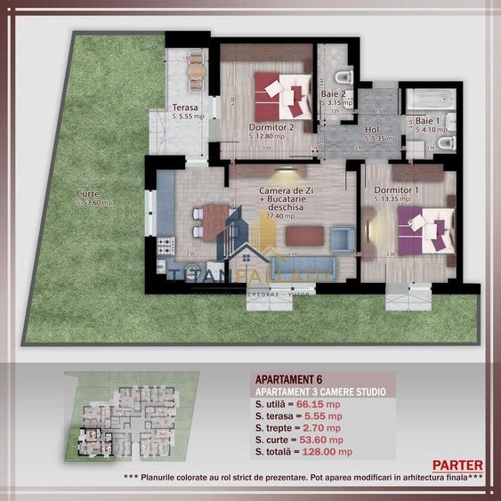 Apartament cu 3 camere decomandat în Theodor Pallady