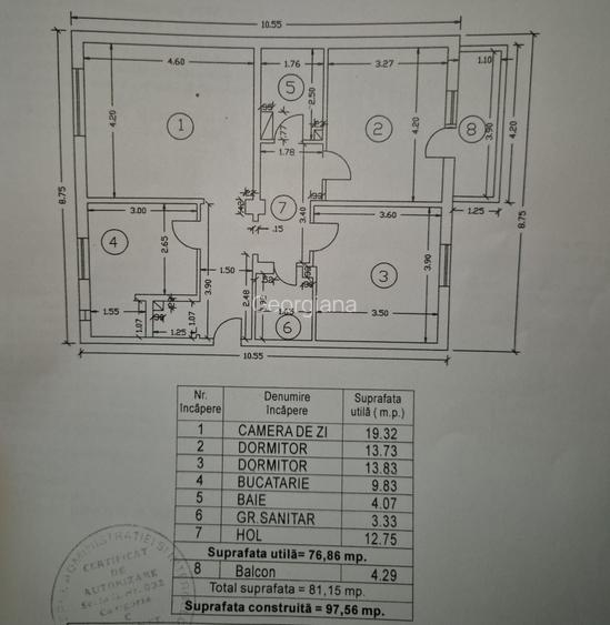 Vand Apartament 3 camere decomandat, Zona MB Slobozia