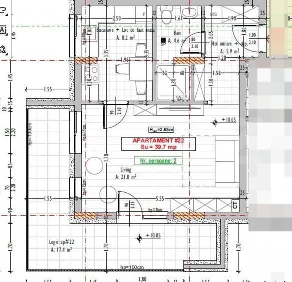 Apartament cu 2 camere semidecomandat în Florești — fotografia 1