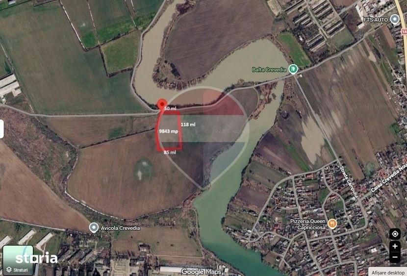 Teren de 10000 mp, în Crevedia