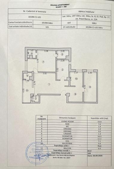 Apartament cu 3 camere decomandat în Lotrioara