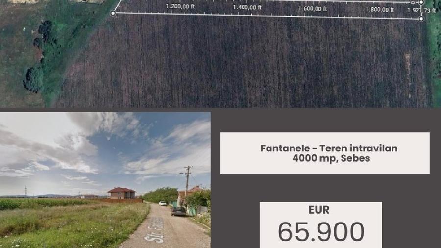 Teren intravilan de 4000 mp, în Sebeș