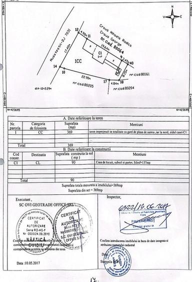 Casă cu 4 camere cu Teren 369 Mp în Bradu