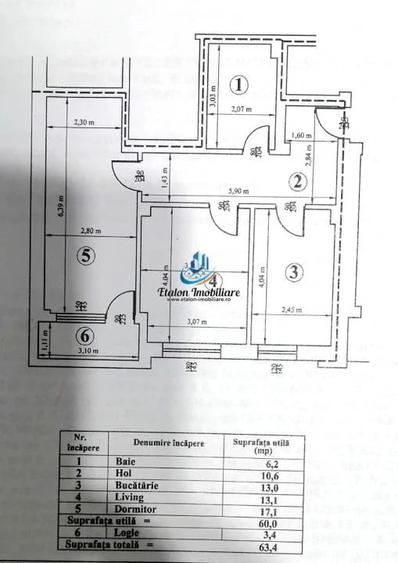 Apartament cu 2 camere decomandat în Est