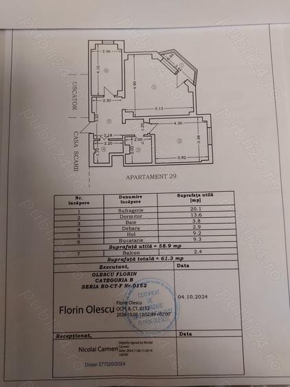 Apartament cu 2 camere decomandat în Central