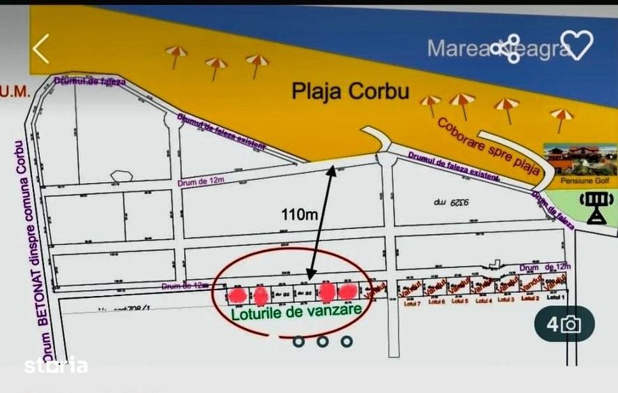 Teren de 515 mp, în Corbu