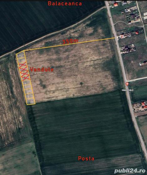 Teren de 300 mp, în Bălăceanca