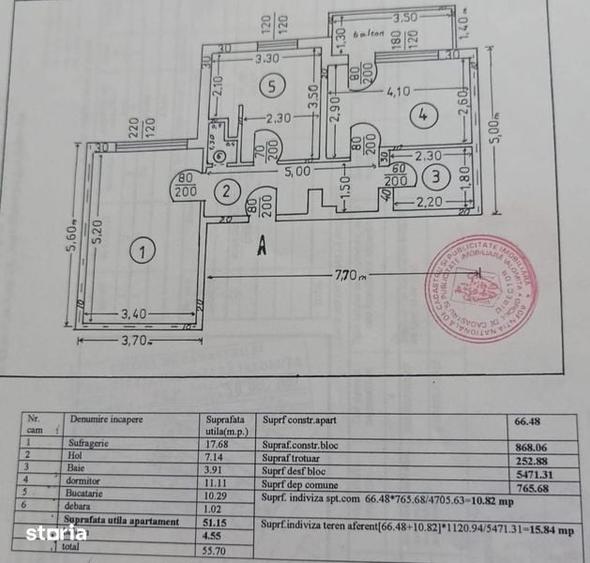 Apartament cu 2 camere în Central