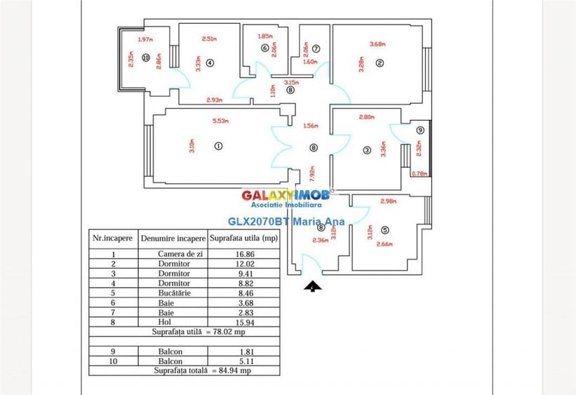 Apartament cu 4 camere decomandat în Ultracentral
