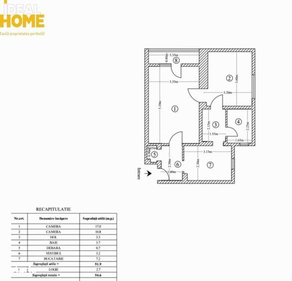 Apartament cu 2 camere decomandat în Tudor Vladimirescu