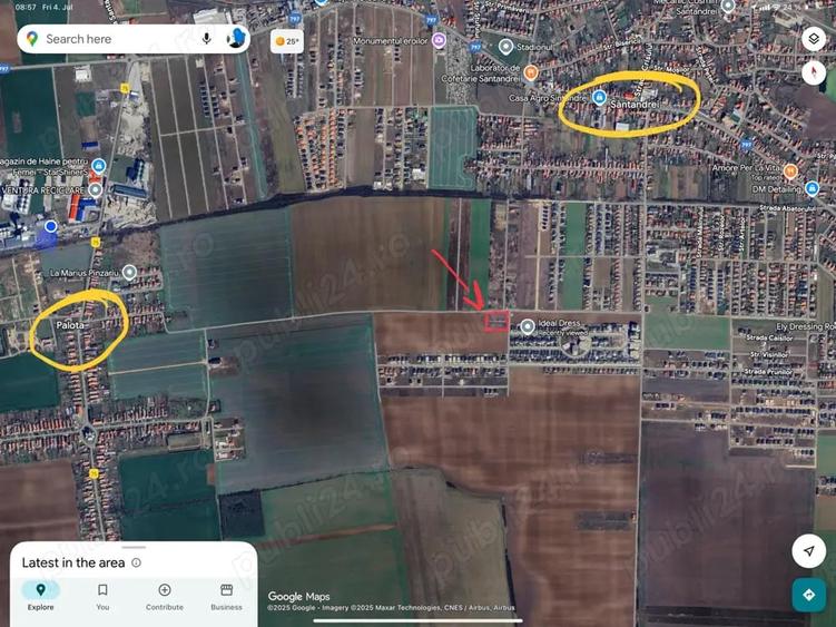 Teren de 582 mp, în Sântandrei