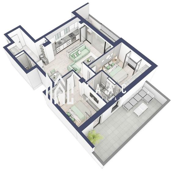 Apartament cu 3 camere în Turnișor