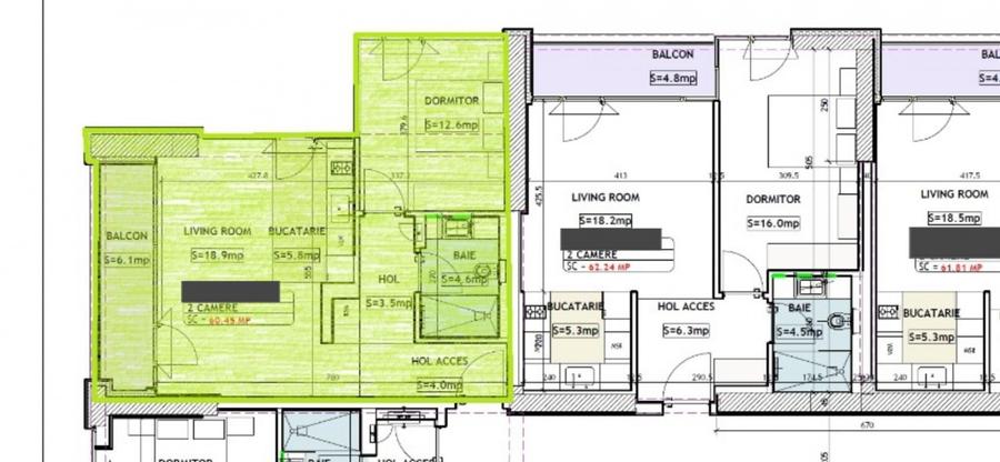 Apartament cu 2 camere decomandat în Pipera