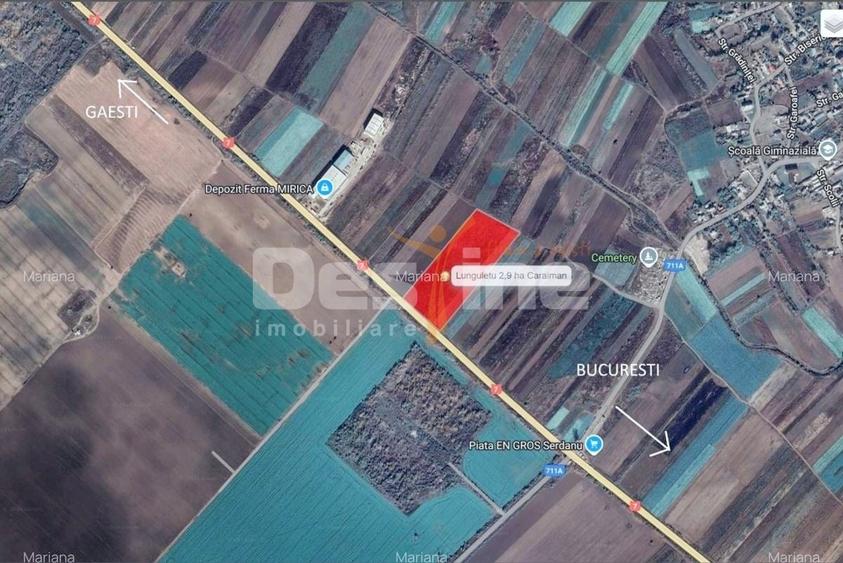 Teren agricol intravilan de 28331 mp, în Lungulețu