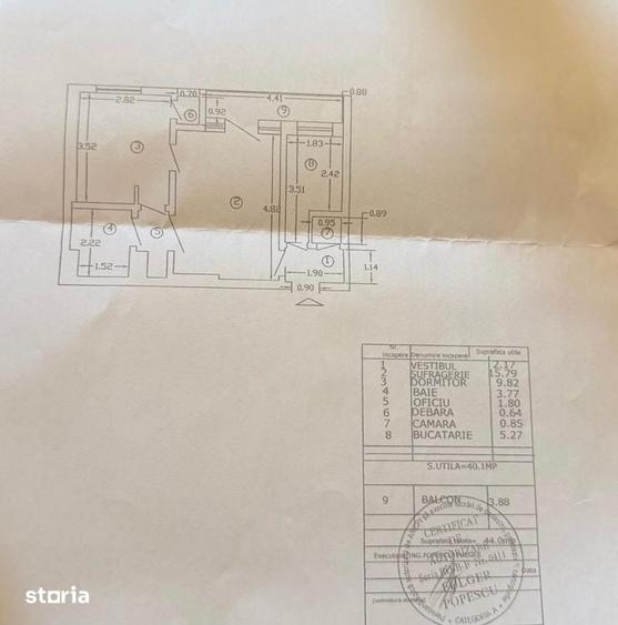 Apartament cu 2 camere semidecomandat în Victoriei