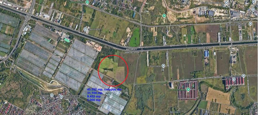 Teren Construcții intravilan de 45552 mp, în Splaiul Unirii