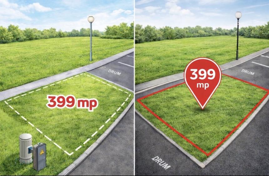 Teren Construcții intravilan de 399 mp, în Cetate