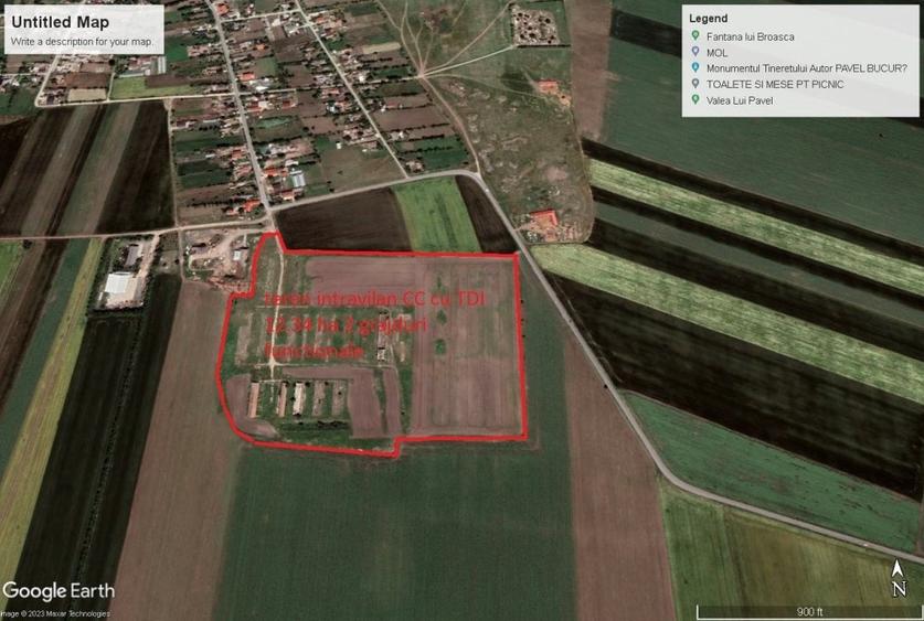 Teren Construcții intravilan de 126000 mp, în Ciocârlia de Sus