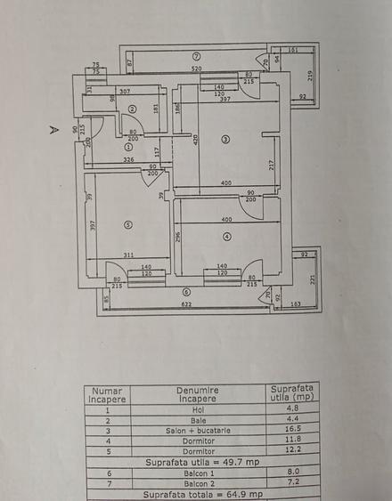 Apartament cu 3 camere decomandat, mobilat în Popas Păcurari