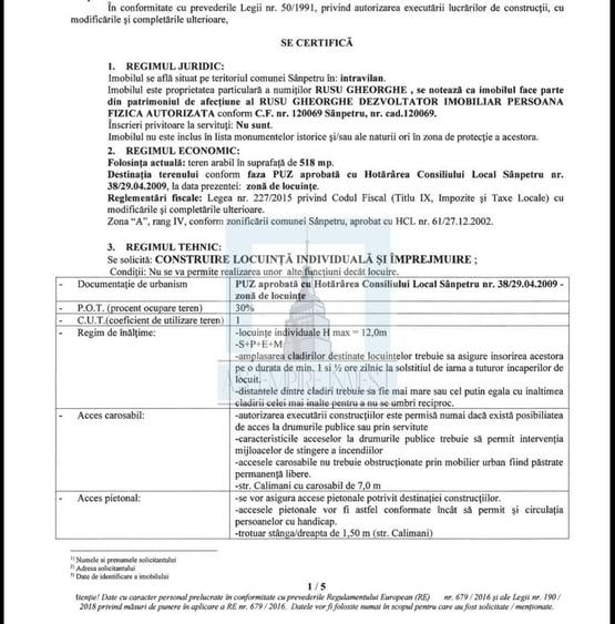 Teren intravilan, cu PUZ, de 535 mp - zona Sanpetru/Primaverii - 1