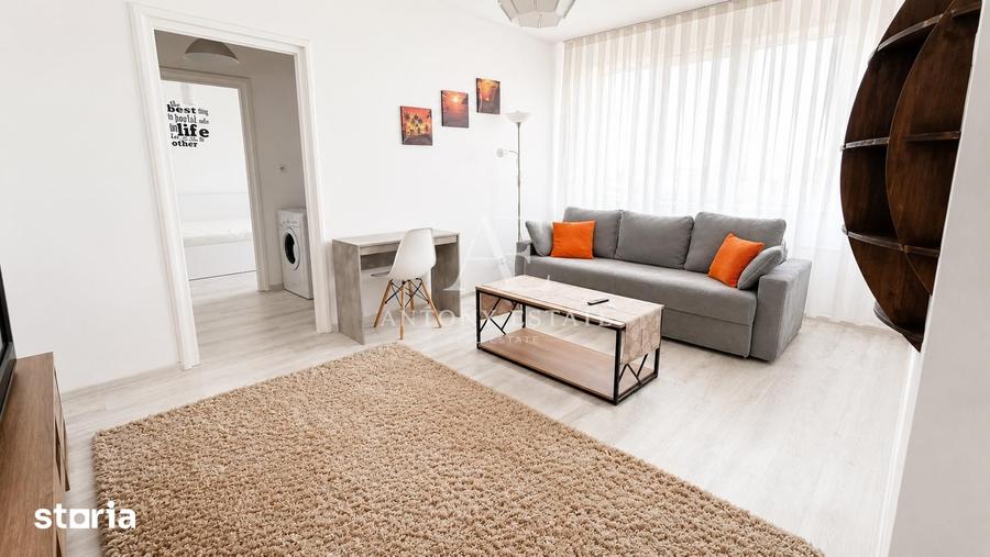 Apartament cu 2 camere semidecomandat, mobilat în Decebal