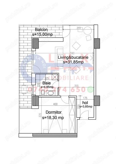 ID 2970 Apartament 2 camere in bloc nou - 2