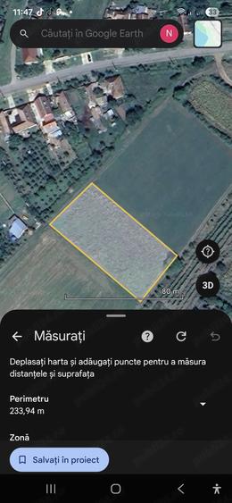 Teren de 3000 mp, în Mâsca