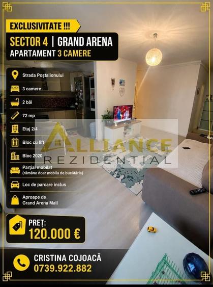 Apartament cu 3 camere decomandat în Berceni
