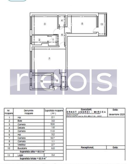 VANZARE 3 CAMERE | METROU BAZILESCU 50 M | BUCURESTII NOI | REOS GRO - 8