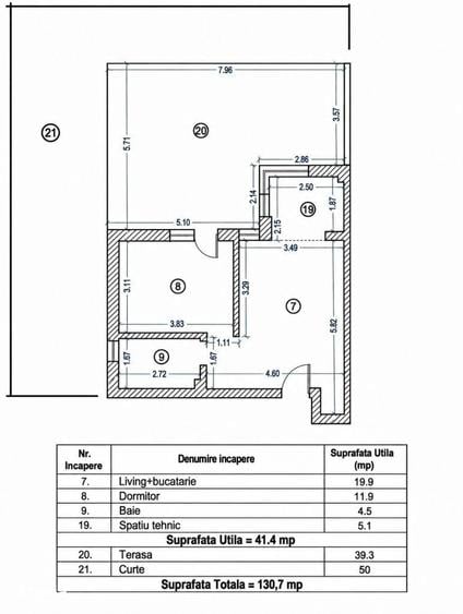Apartament cu 2 camere în Nord