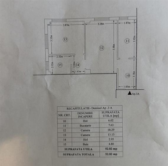 Apartament cu 2 camere decomandat în Cug
