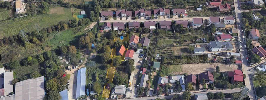 Teren Construcții intravilan de 1186 mp, în Vest