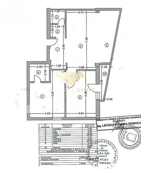 Apartament cu 3 camere semidecomandat în Cișmigiu