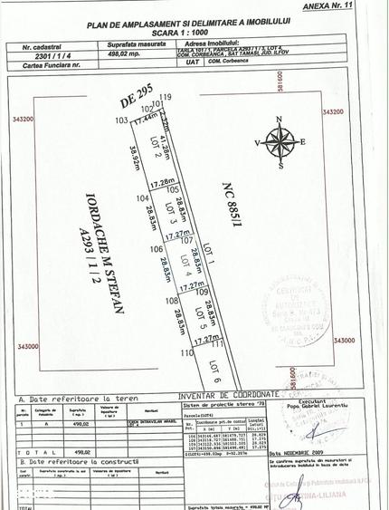 Teren de 498.02 mp, în Corbeanca