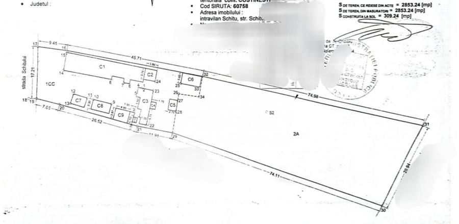 Teren Construcții intravilan de 2853 mp, în Costinești