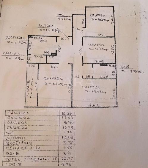 Apartament cu 4 camere decomandat, mobilat în Mănăștur
